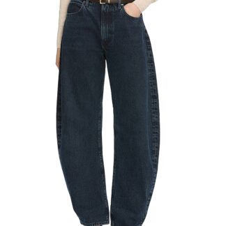 Frame The Bubble High Rise Barrel Leg Jeans in Dorado