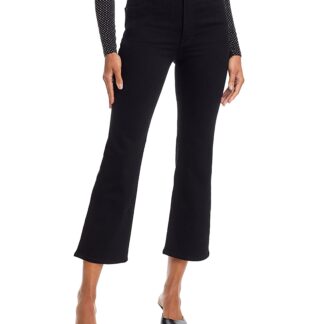 Frame The Reboot Crop High Rise Ankle Jeans in Black