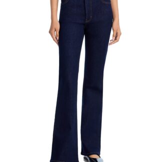 Frame The Reboot High Rise Ankle Bootcut Jeans in Rinse