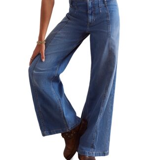 Free People Libre Wide Leg Jeans in Goodie