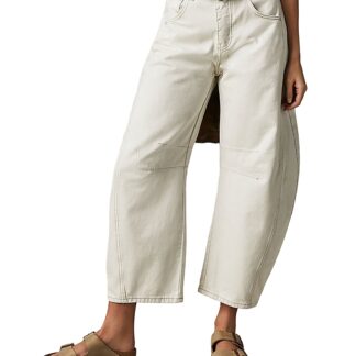 Free People We The Free Good Luck Mid Rise Barrel Jeans