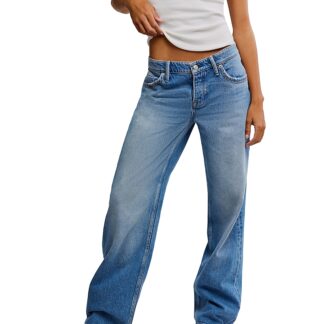 Free People We The Free Tennessee Low Rise Boyfriend Jeans in Outlaw