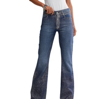 Free People West Coast Metallic Jeans in Country Blue