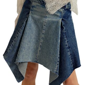 Free People Wild River Denim Handkerchief Skirt