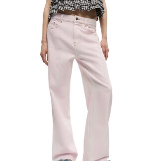 Ganni Overdyed Izey Jeans in Chalk Pink