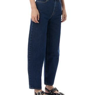Ganni Stary Barrel Jeans in Dark Blue