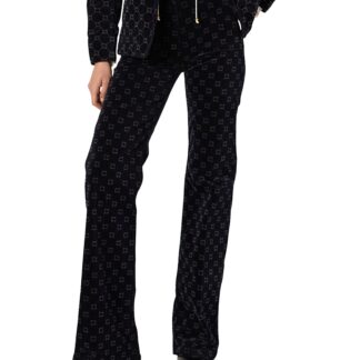 Gerard Darel Anna Monogrammed Flared Jeans in Navy