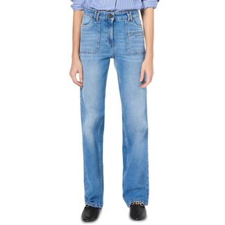 Gerard Darel Ava Straight Jeans in Blue