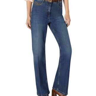 Gerard Darel Corine High Rise Slim Flare Leg Jeans in Blue