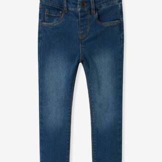 Girl's Fleece-Lined Slim Jeans denim blue