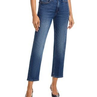 Good American Good Icon Straight Ankle Jeans in Indigo 1082