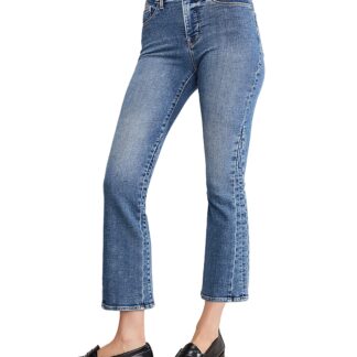 Good American Good Legs Cropped Mini Bootcut Jeans in Indigo 917