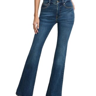 Good American Good Legs Flare Jeans in Blue 004