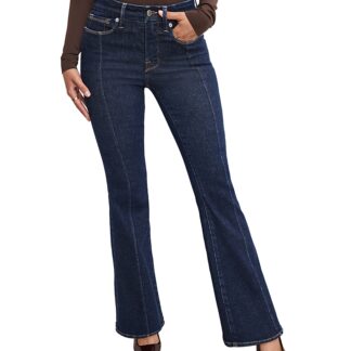 Good American Good Petite Flare Jeans in Indigo983