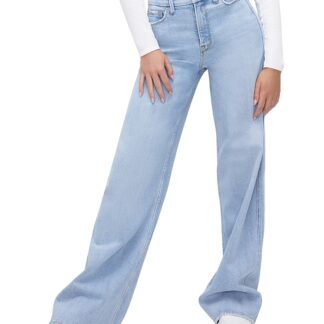Good American Good Skate High Rise Wide Leg Jeans in Indigo