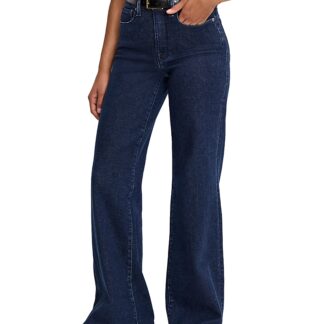 Good American Good Waist Palazzo Jeans in Indigo985
