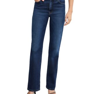 Good American Soft Tech Good True High Rise Straight Jeans in Indigo572