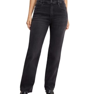 Good American Soft Tech Good True Straight Jeans in Black343