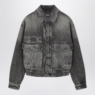 Grey denim blouson jacket