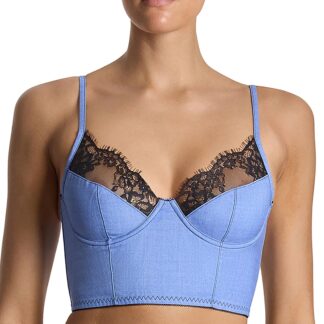 Hanky Panky x Lexi Wood Katrina Denim & Lace Underwire Longline Bra