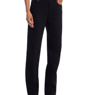 Helmut Lang Zipper Back Carpenter Jeans in Rinsed Black