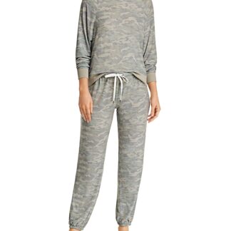 Honeydew Star Seeker Pajama Set in Green Camo