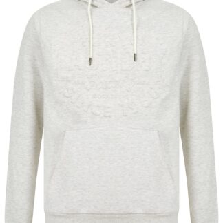 Hoodies / Sweatshirts Tides Embossed Motif Brushback Fleece Pullover Hoodie in Ice Grey Marl / S - Tokyo Laundry