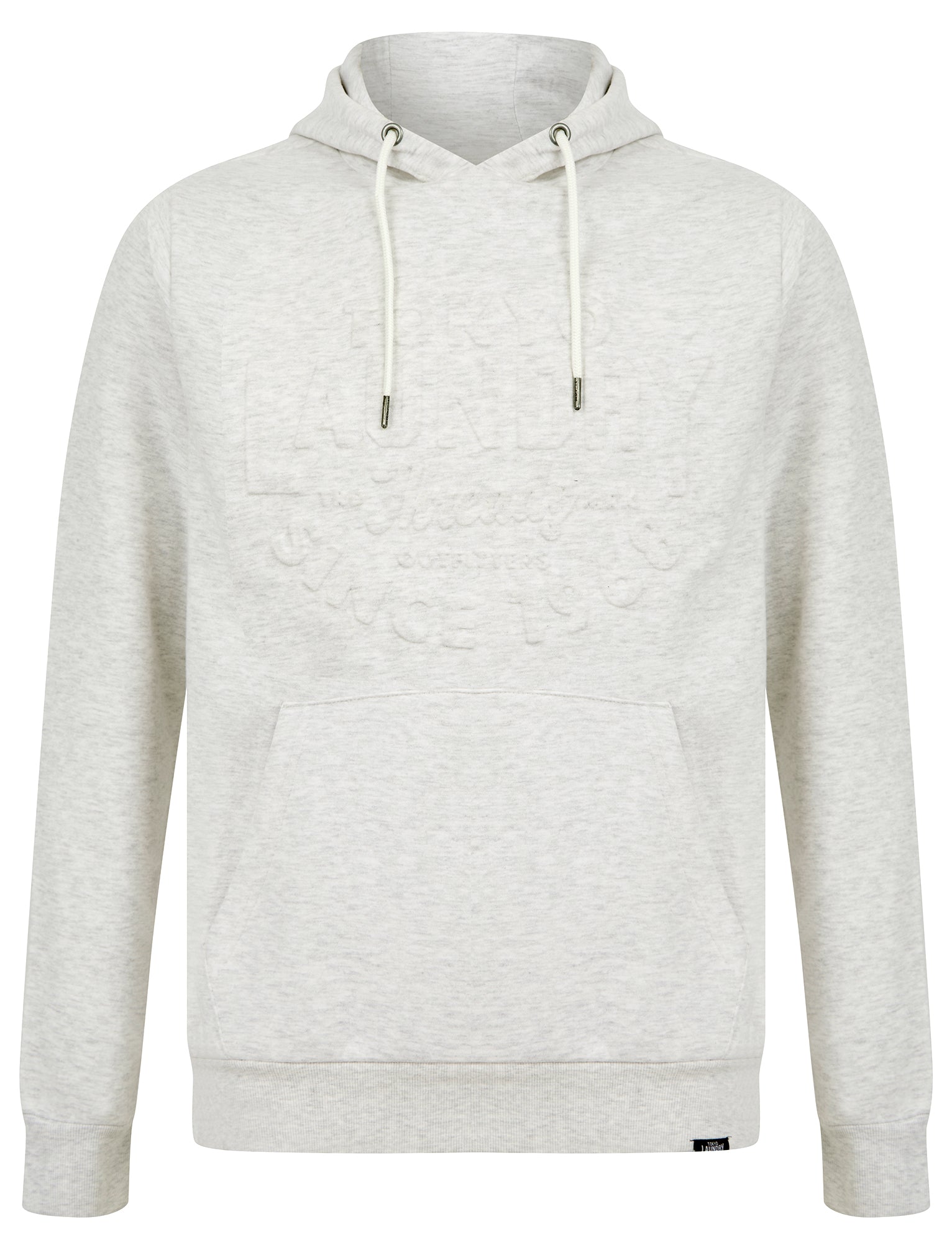 Hoodies / Sweatshirts Tides Embossed Motif Brushback Fleece Pullover Hoodie in Ice Grey Marl / S - Tokyo Laundry
