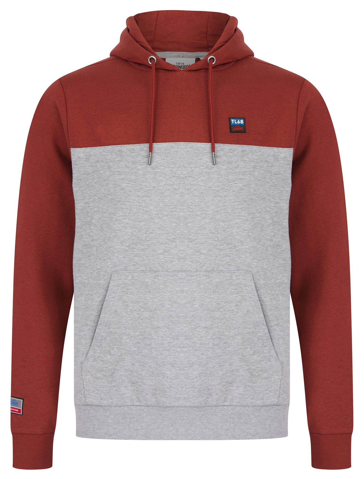 Hoodies / Sweatshirts Tremonti Colour-Block Brushback Fleece Pullover Hoodie in Spiced Apple / S - Tokyo Laundry