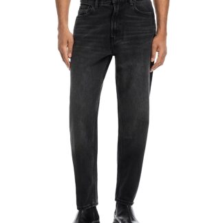 Hugo Relaxed Tapered Jeans in Charcoal Gray