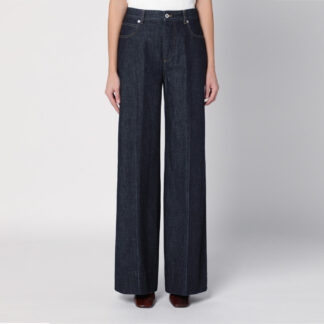 Indigo-coloured palazzo jeans