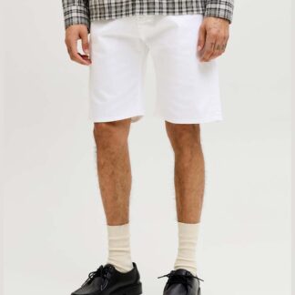 JACK & JONES Cotton Rich Denim Shorts White