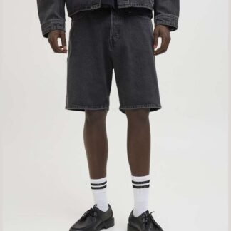JACK & JONES Pure Cotton Denim Shorts Black