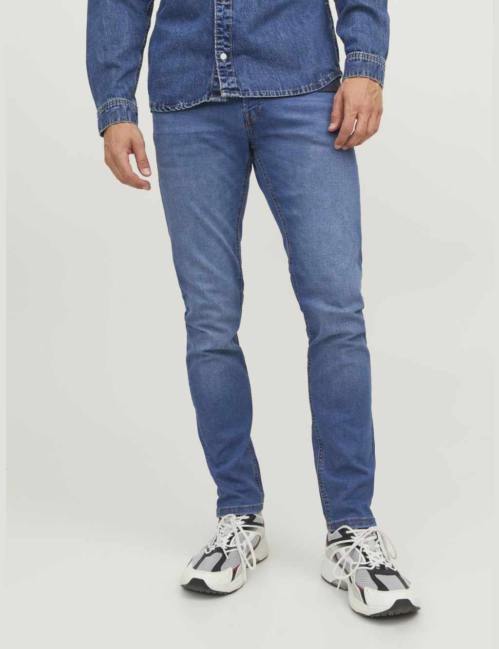 JACK & JONES Slim Fit 5 Pocket Jeans Blue