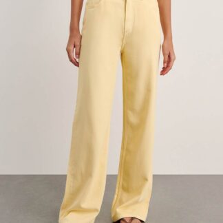 Jag Mid Rise Straight Wide Leg Jeans Yellow
