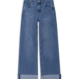 Joes Jeans Girls' Mia Wide Leg Cuffed Jeans - Big Kid
