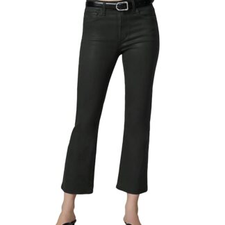 Joe's Jeans The Callie Cropped Bootcut Coated Jeans in Forest Green