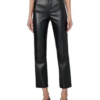 Joe's Jeans The Lyra Slim Faux Leather Jeans in Black