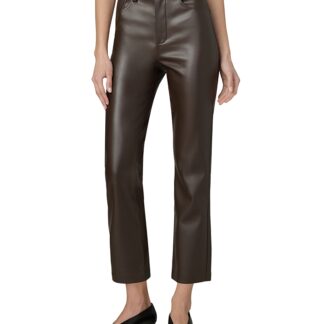 Joe's Jeans The Lyra Slim Faux Leather Jeans in Dark Chocolate