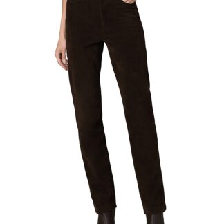 Joe's Jeans The Margot Slim Faux Suede Jeans in Dark Chocolate