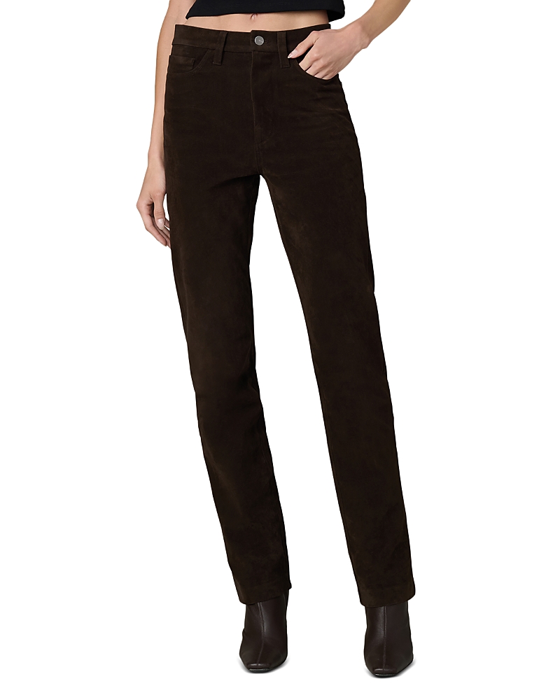 Joe's Jeans The Margot Slim Faux Suede Jeans in Dark Chocolate
