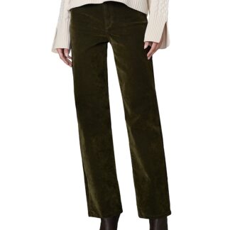 Joe's Jeans The Margot Straight Flocked Jeans in Olive