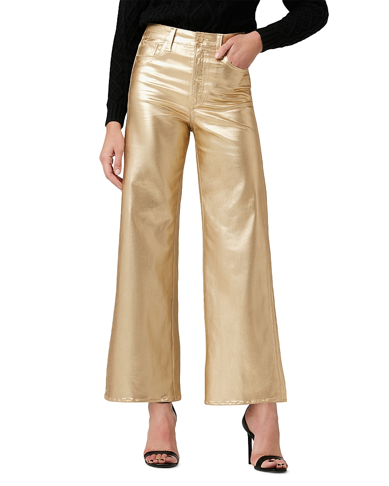 Joes' Jeans The Mia High Rise Wide Leg Jeans in Gold Foil