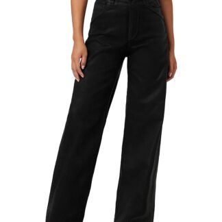 Joe's Jeans The Mia Petite High Rise Wide Leg Coated Jeans in Black