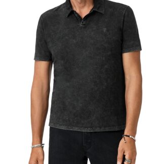 John Varvatos Carsten Open Collar Denim Polo Shirt