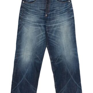KENZO TURN UP WIDE FIT JEANS Size: 32, colour: BLUE