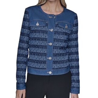 Karl Lagerfeld Paris Tweed Denim Jacket