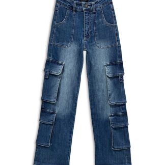 KatieJnyc Girls' Nashville Double Pocket Cargo Jeans - Big Kid