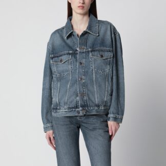 Kick cotton denim jacket in dirty vintage blue