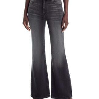 Kobi Halperin Rosie High Rise Flare Jeans in Washed Black